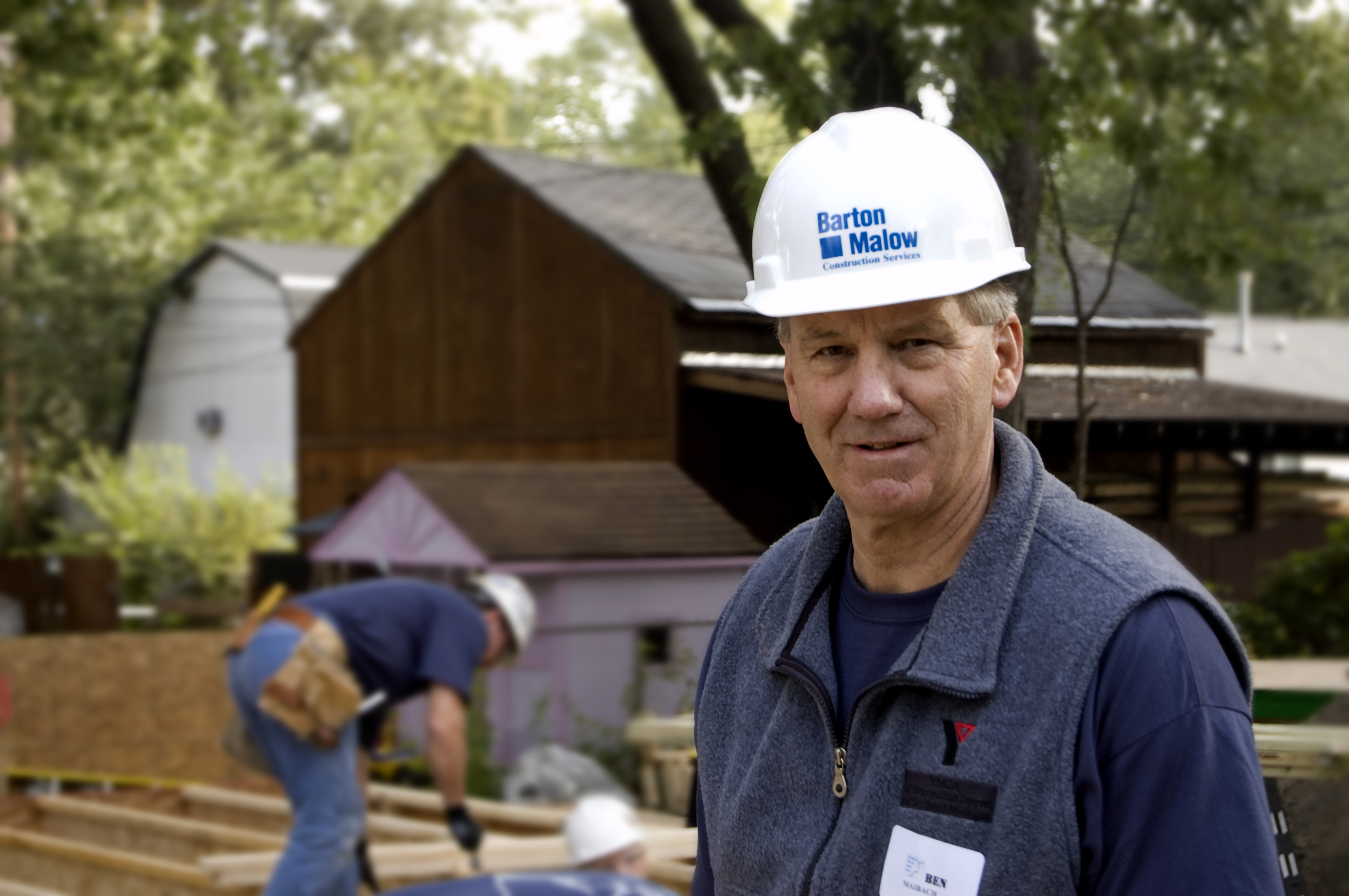 Ben Maibach III at a Habitat for Humanity build