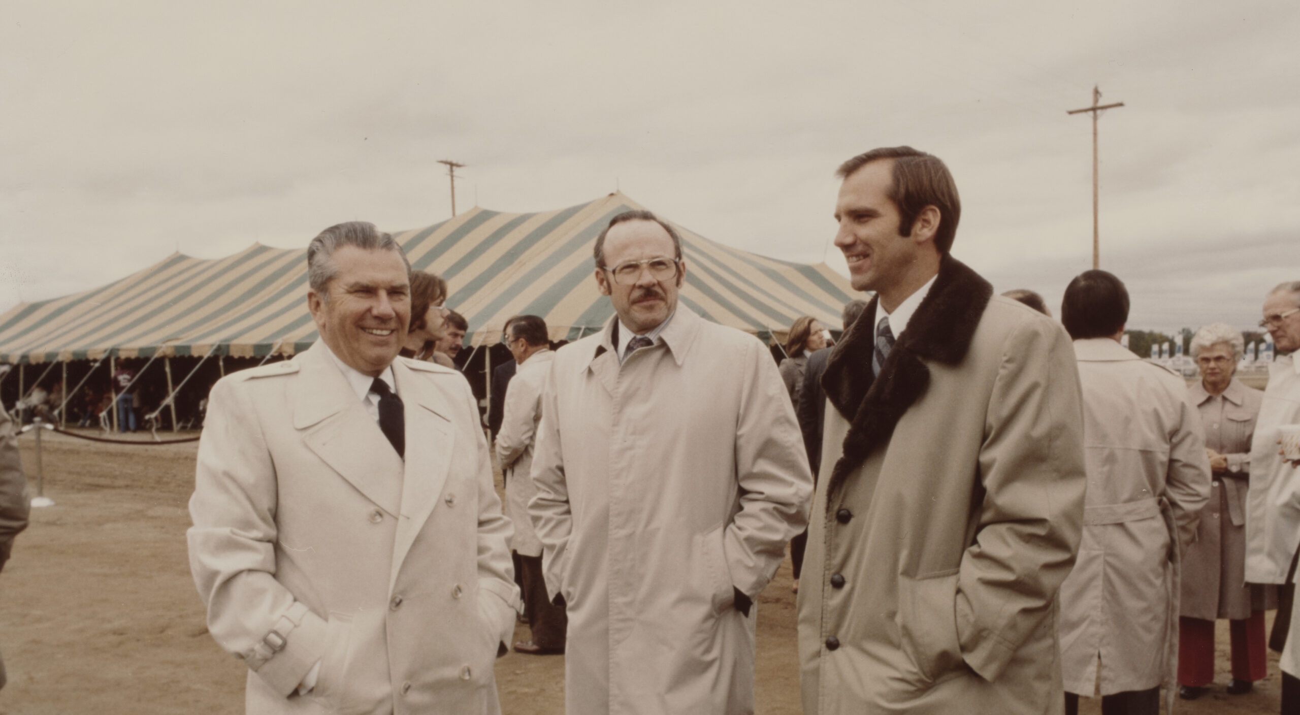 Ben Maibach Jr (left) and Ben Maibach III (right) at the General Motors Assembly Division project in Lake Orion in the 1980s