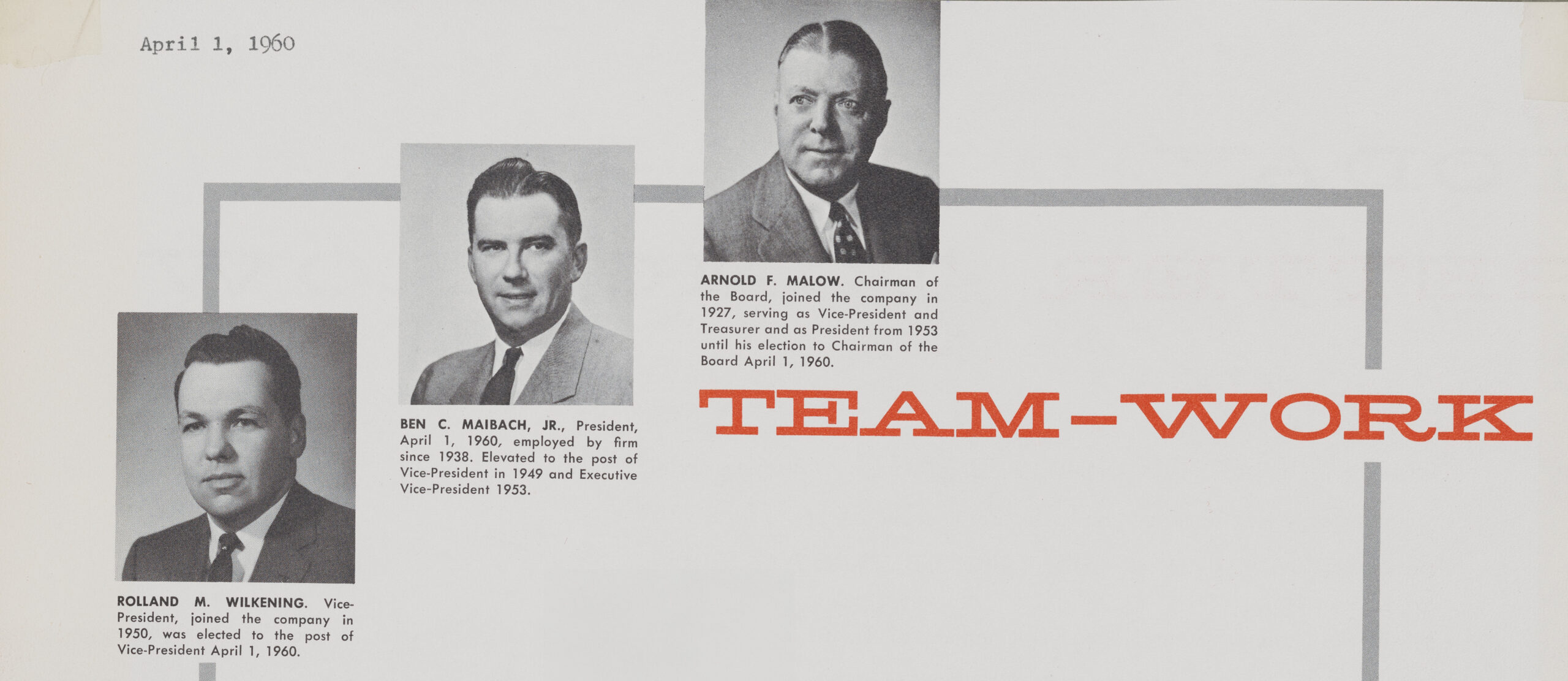 Barton Malow leadership brochure dated April 1960